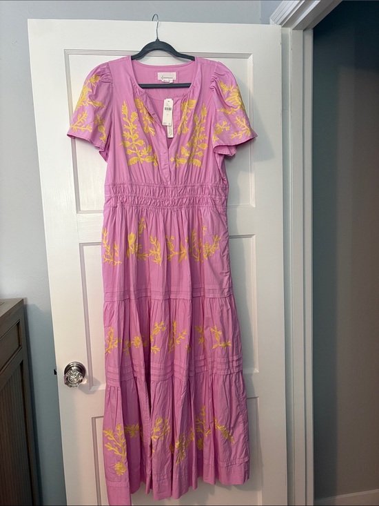 Anthropologie Dresses & Skirts - Women's Pink Floral Embroidered Maxi Dress -NWT